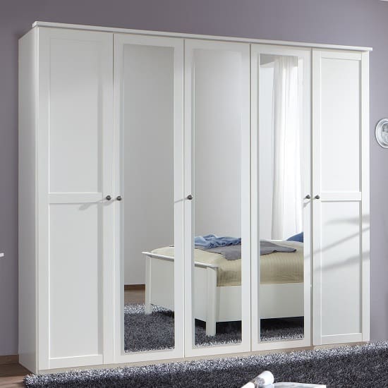 krefeld large wardrobe white