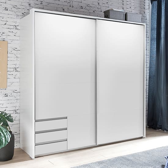 limoni sliding door wardrobe white