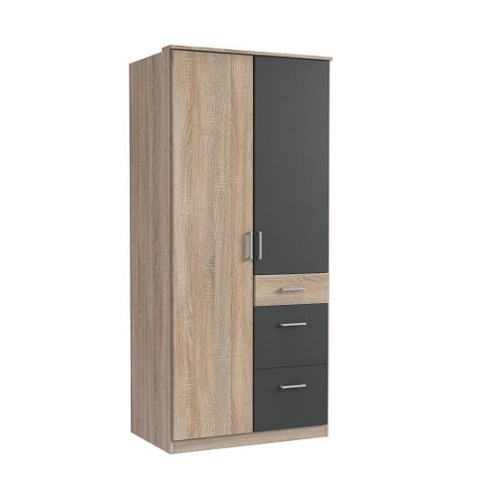 marino small wardrobe oak graphite