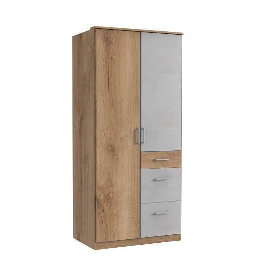 marino small wardrobe oak grey