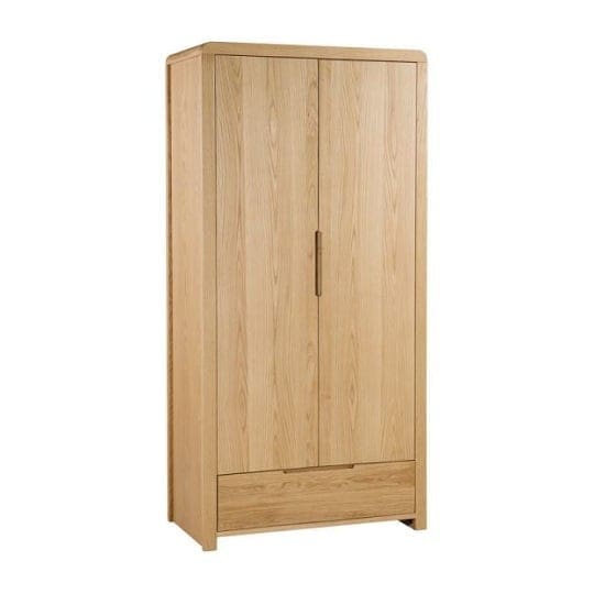 marne wardrobe waxed oak two doors 1