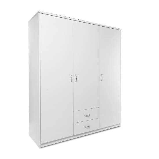 meissen wide wardrobe white