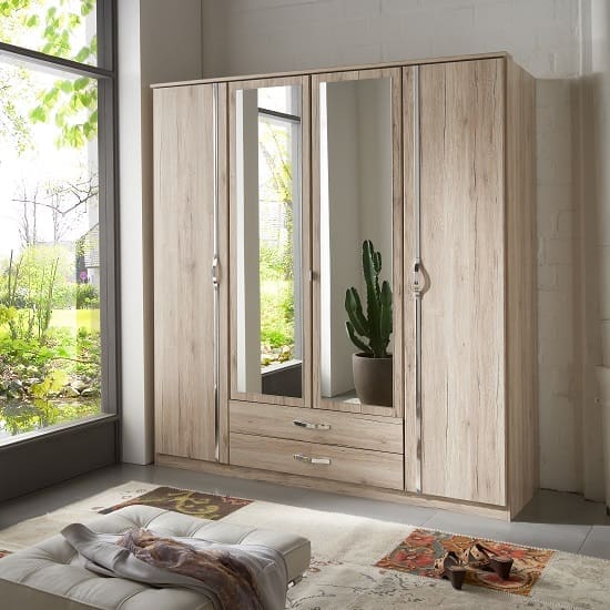 milden large wardrobe oak