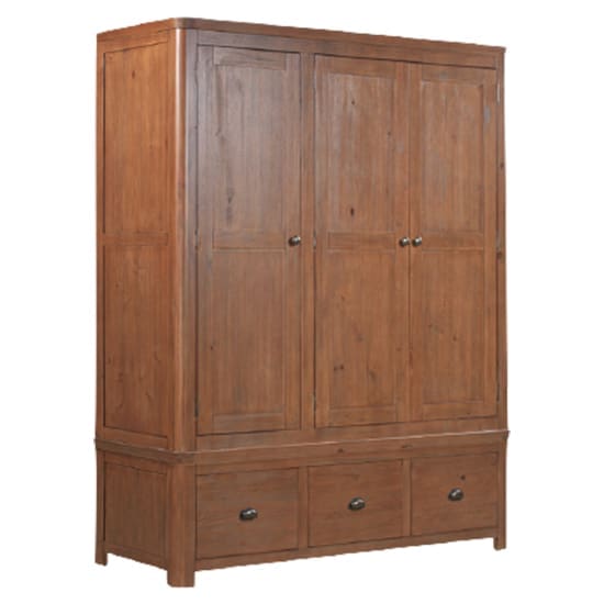 mohave wardrobe 3 doors dark pine