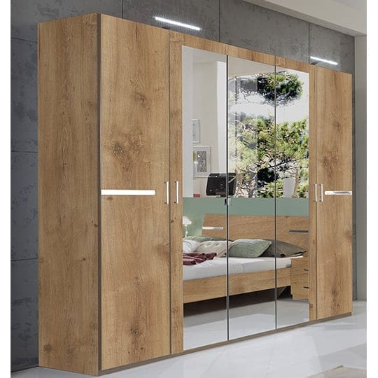 monoceros wd wardrobe antique oak 3 mirs