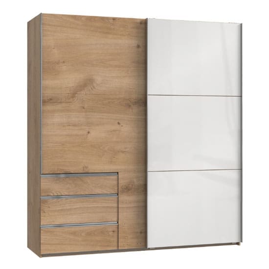 moyd mirrored sliding wardrobe white planked oak