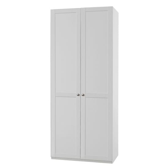 new tork tall wooden wardrobe white 2 doors