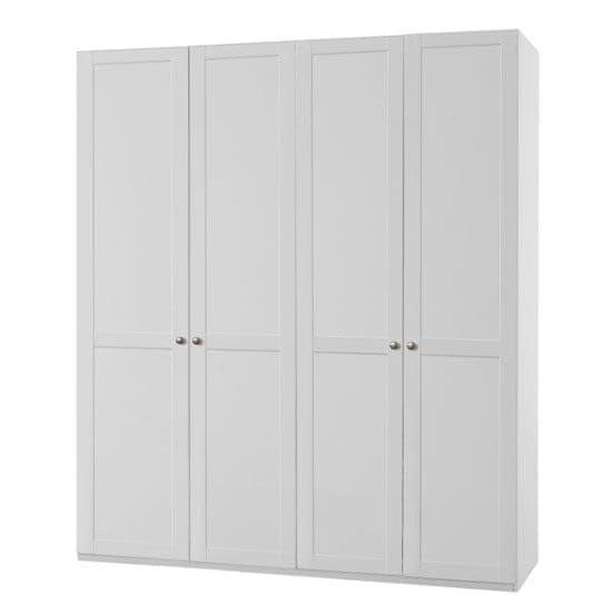 new tork tall wooden wardrobe white 4 doors