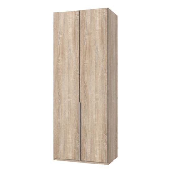 new york tall wooden wardrobe oak 2 doors