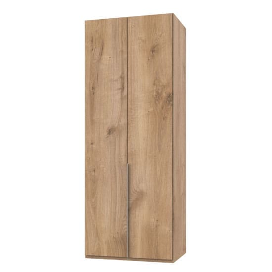 new york tall wooden wardrobe planked oak 2 doors