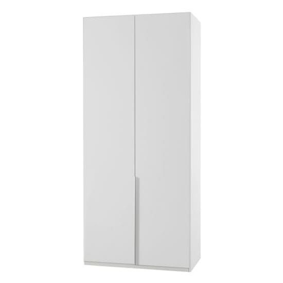 new york wooden wardrobe white 2 doors