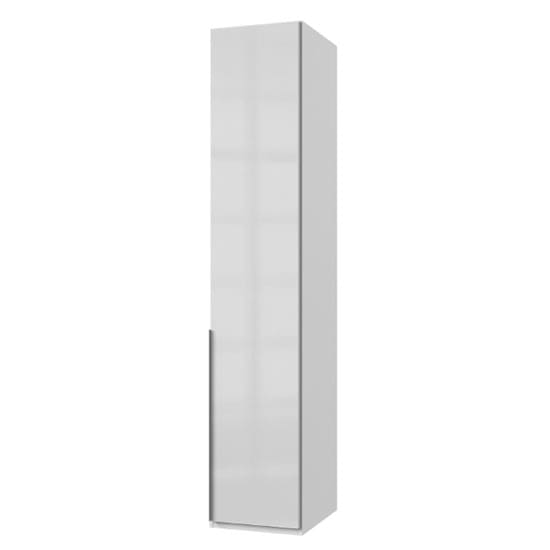 new zork tall wardrobe gloss white 1 door