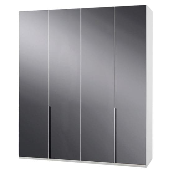 new zork wooden wardrobe gloss grey white 4 doors