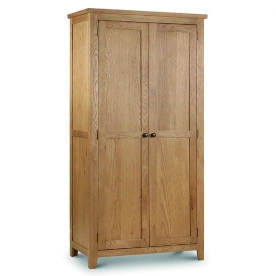 porsha two doors wooden wardrobe waxed oak