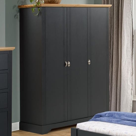 talox wardrobe 3 doors grey oak