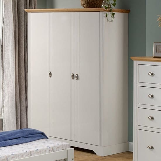 talox wardrobe 3 doors white oak