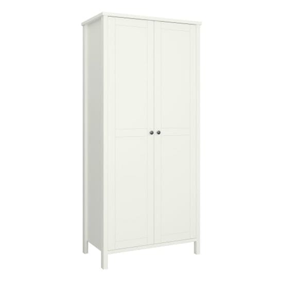 trams wooden wardrobe 2 doors off white