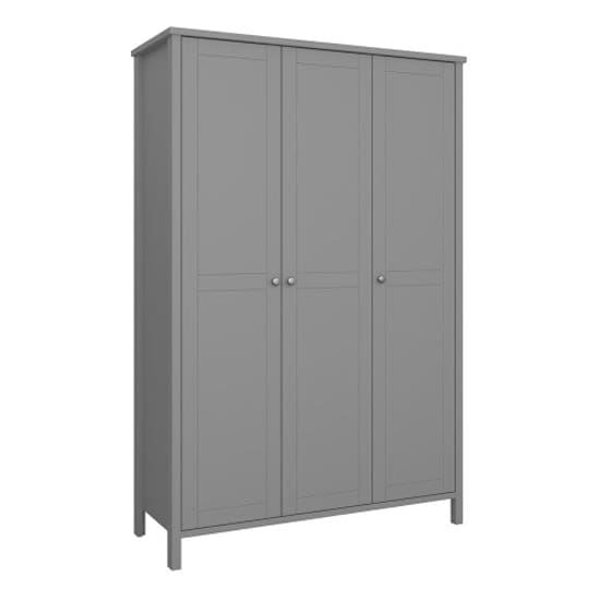 trams wooden wardrobe 3 doors grey