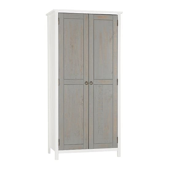 verox wardrobe 2 doors white grey