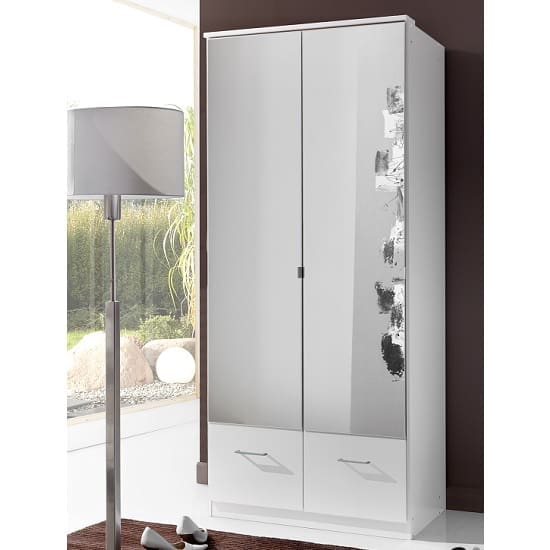 vista small storage mirrored robe white