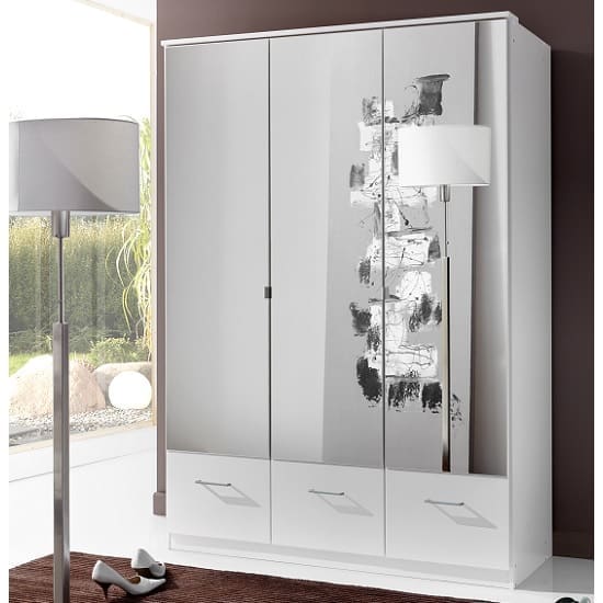 vista storage mirrored robe white