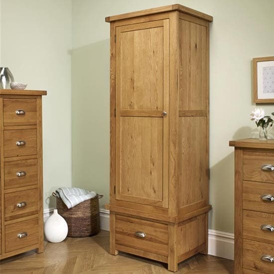 woburn wooden wardrobe oak with 1 door 1 drawer