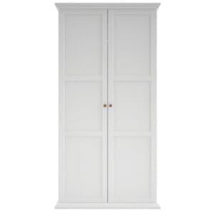 Isabella Matt White 2 Door 2 Drawer Double Wardrobe (H)2030mm (W)1043mm (D)624mm