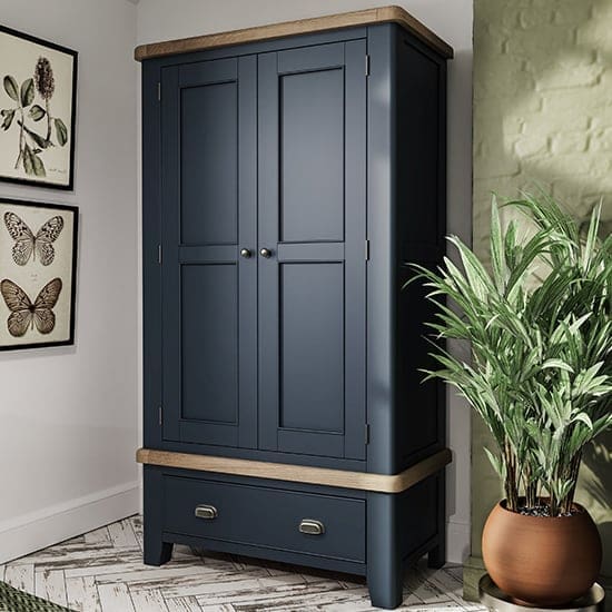 hants 2 doors wardrobe blue