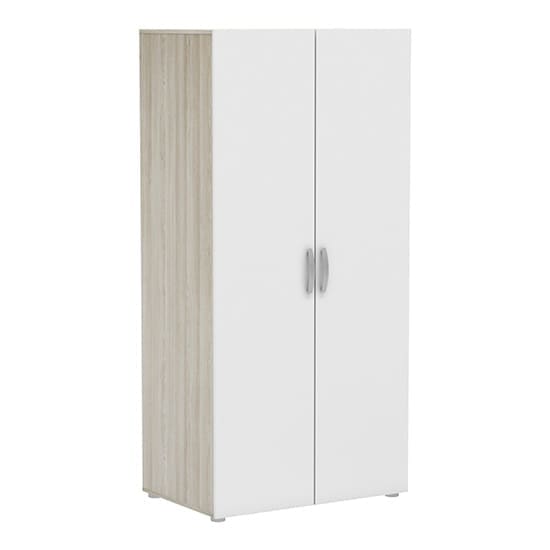 phad 2 dr wardrobe shannon oak pearl white n