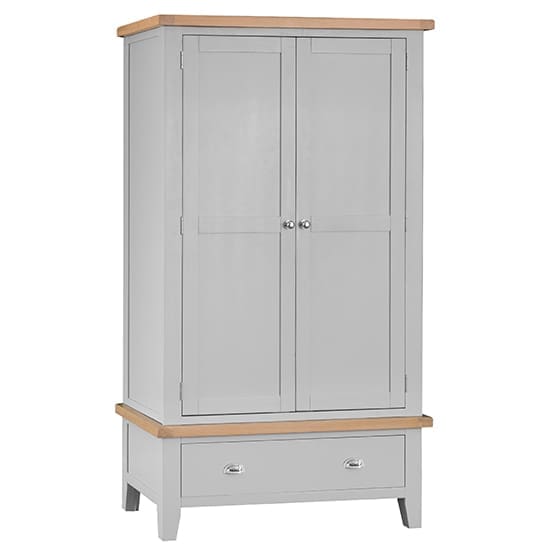 tyler 2 doors and 1 drawer wardrobe grey